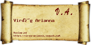 Virág Arianna névjegykártya